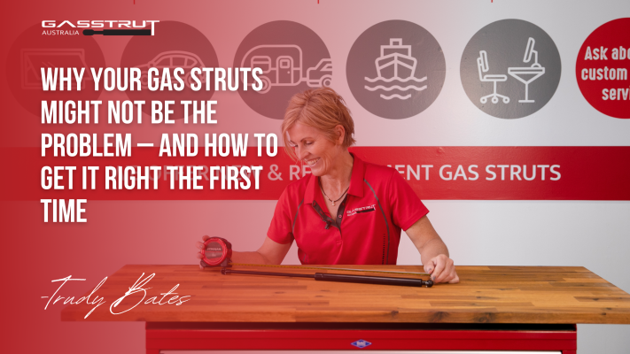 Why Your Gas Struts Might Not Be the Problem – And How to Get It Right the First Time - Technician measuring gas strut at Gas Strut Australia workshop.