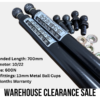 700MM Extended Gas Struts - 10/22 Diameter 600N - SOLD AS A PAIR - 750mm Extended