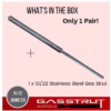 778mm Extended Length, 10/22 Diameter, 430N, NO END FITTINGS – Sold As Pair