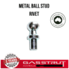 Metal Ball Stud Rivet, 10mm Diameter, 13mm Length -