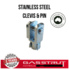 Stainless Steel Clevis & Pin 8mm Diameter, 32mm Length, M8 Thread -