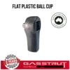 Plastic Ball Cup, 10mm Ball Cup, Flat, 25mm Length, M6 Thread -