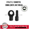 Eyelet 6.1 diameter, 18mm length, M6 thread -