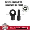 Eyelet 8.1mm Diameter, 18mm Length, M6 Thread -