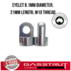 Eyelet 8.1mm Diameter, 21mm Length, M10 Thread -