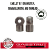 Eyelet 8.1 diameter, 18mm length, M6 thread -