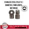 Stainless Steel Eyelet 8.1 diameter, 21mm length, M8 thread -