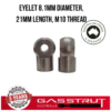 Eyelet 8.1mm Diameter, 21mm Length, M10 Thread -