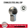 Stainless Steel Ball Cup 13mm Diameter, 21mm Length, M8x1.25 Thread -