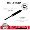 4/12 diameter general use gas strut with two standard M4 eyelet fittings, Australian owned, 3-year warranty